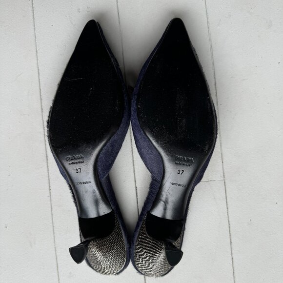 Cowhide Kitten-heel slip-on shoes - Picture 3 of 5